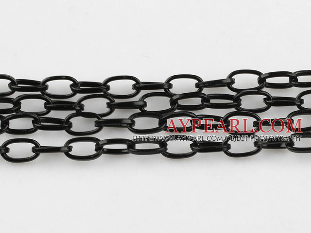 Brass chain, 4.5*8mm black plated