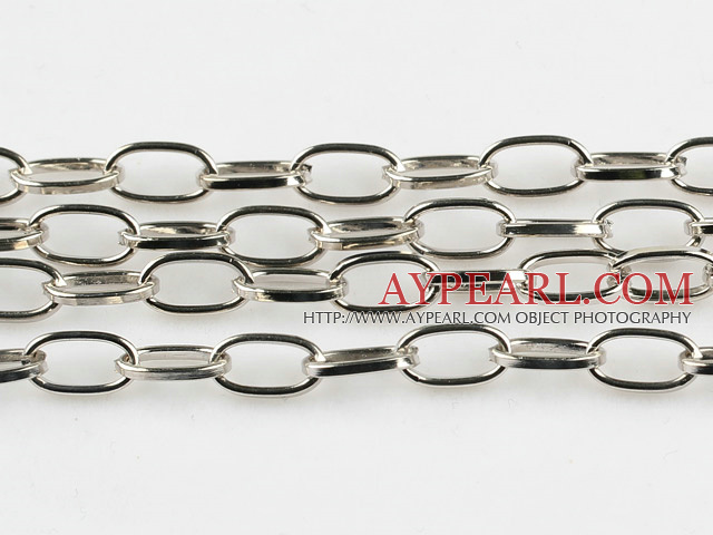 Brass chain,5.5*10mm silver