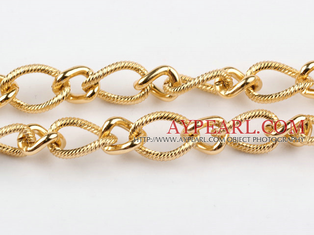 Brass chain,gold plated, 15*20mm. Sold per pkg of 5 meter.