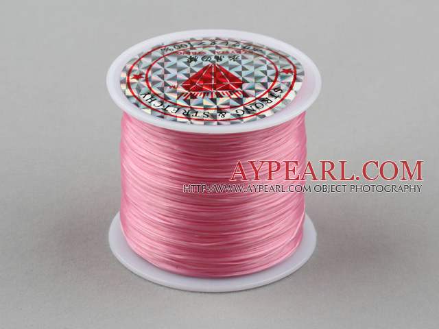 crystal elastic wire,0.03*8mm,baby pink ,sold per spool, about 3.93inches