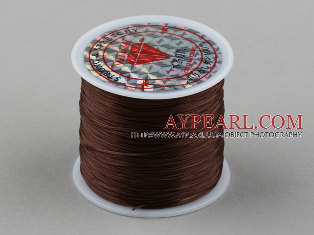 crystal elastic wire,0.03*8mm,brown,sold per spool, about 3.93inches