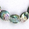 Abalone shell beads, 10*14mm oval. sold per 15.7-inch strand