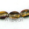 tiger beads, 12*18mm oval, brown color, sold per 15.7-inch strand