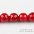 dyed bloodstone beads,14mm,red , sold per 15.75-inch strand