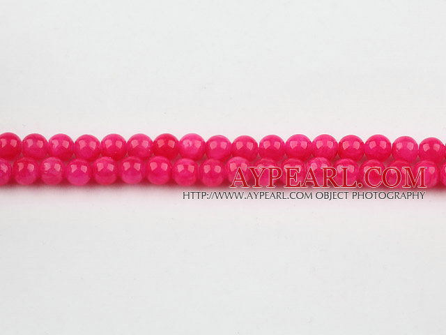 color jade beads,6mm,rose,sold per 15.75-inch strand