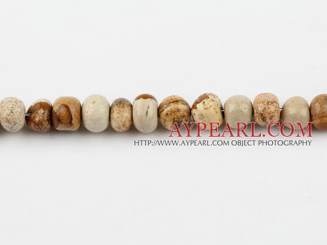 picture jasper stone beads ,9-12mm,sold per 15.75-inch strand