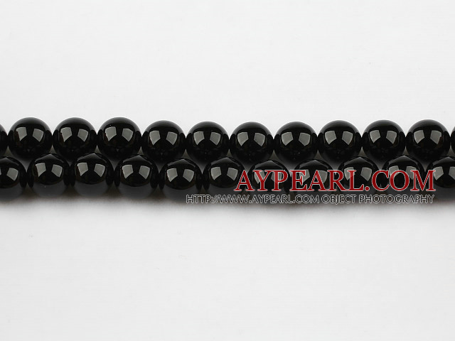 black agate beads,10mm round,sold per 15.75-inch strand