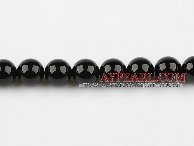 black agate beads,14mm round,sold per 15.35-inch strand