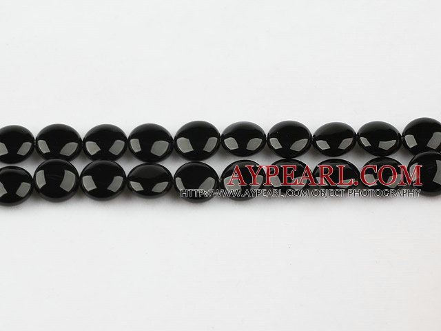 black agate beads,5*10mm wafer,sold per 14.96-inch strand