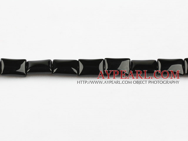 black agate beads,5*10*14mm rectangle,Grade A,sold per 15.75-inch strand