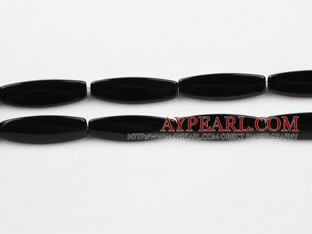 black agate beads,8*25mm,solid triangle,Grade A,sold per 15.35-inch strand