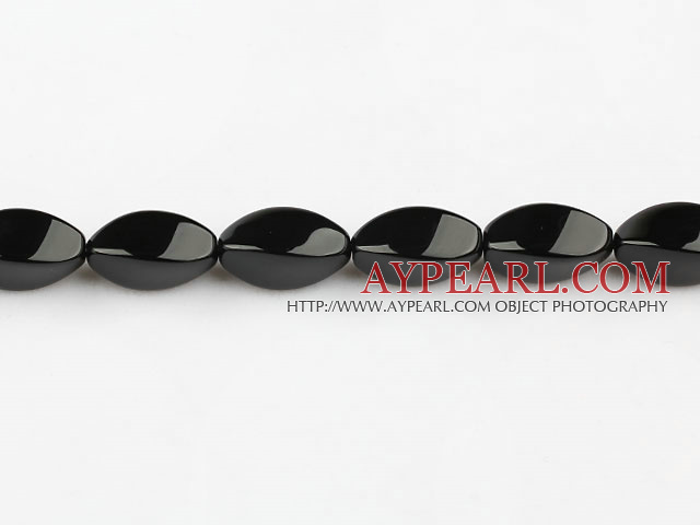 black agate beads,10*20mm twisted,Grade A,sold per 15.35-inch strand