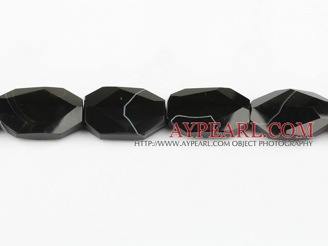 black agate beads,10*25*35mm,baroque,faceted,Grade A,Sold per 15.75-inch strands