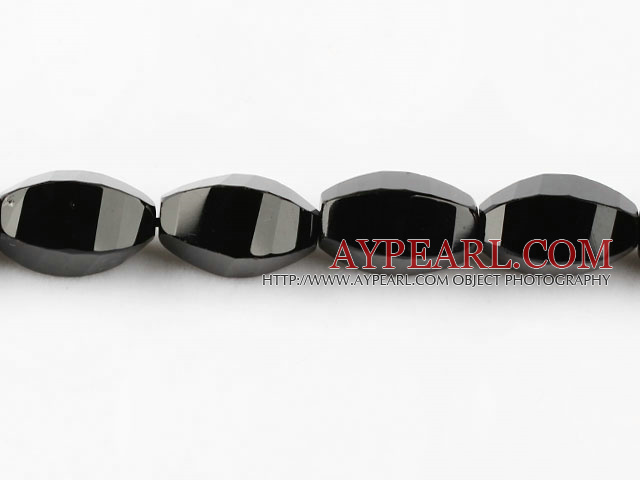 black agate beads,13*18mm,teardrop,faceted,Grade A,straight hole,Sold per 15.75-inch strands