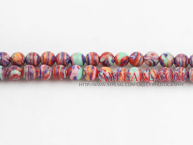 stripe turquoise beads,4mm round ,multi color,sold per 15.35-inch strand