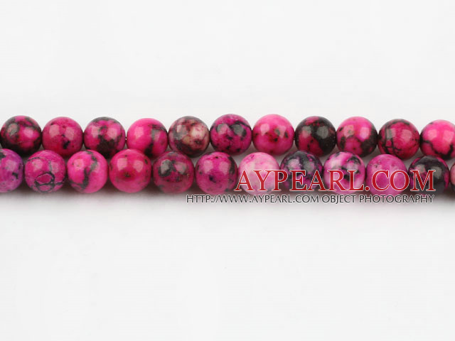 dyed turquoise beads,8mm round,sold per 15.35-inch strand