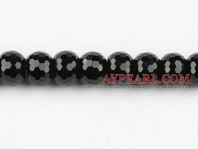 black agate beads,12*16mm abacus,faceted,Grade A ,Sold per 15.35-inch strands