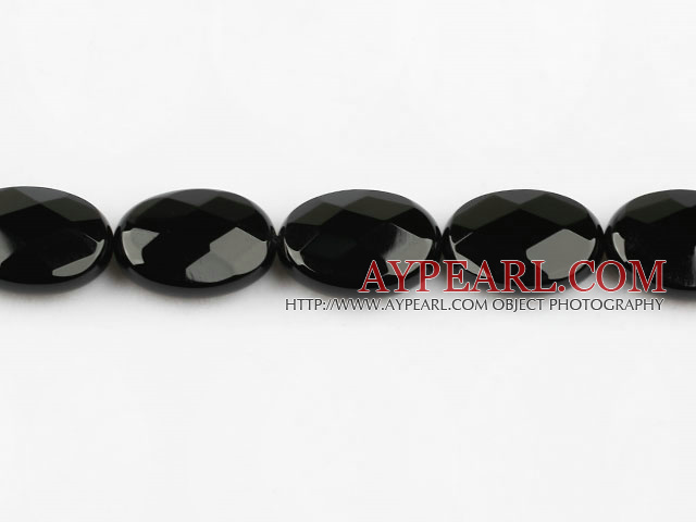 black agate beads,7*15*20mm egg,faceted,Grade A ,Sold per 15.75-inch strands