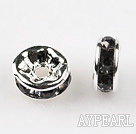 A Rhinestone Spacer Beads,6mm ,with silver round lace,sold per Pkg of 100