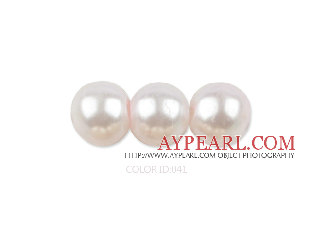 Glass pearl beads,dyed,4mm round,light pink, about 224pcs/strand,Sold per 32.28-inch strand