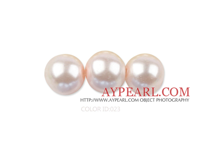 Glass pearl beads,6mm round,light pink, about 144pcs/strand,Sold per 32.28-inch strand