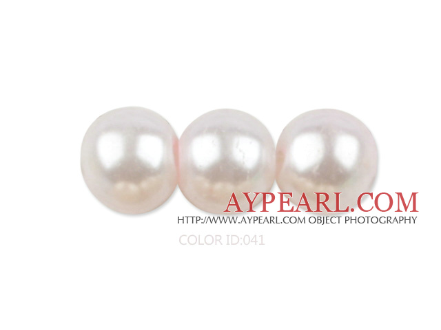 Glass pearl beads,10mm round,light pink, about 87pcs/strand, Sold per 32-inch strand