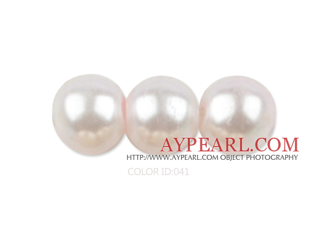 Glass pearl beads,12mm round,light pink, about 71pcs/strand, Sold per 32-inch strand