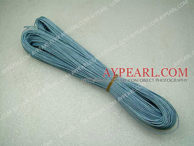 Cotton Wax Cord,Cyan,1mm/strand, about 540m/bundle ,sold by each.