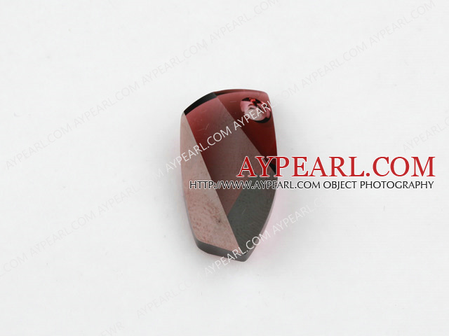 austrian crystal beads,garnet color, 20mm prismatic, sold per pkg of 2