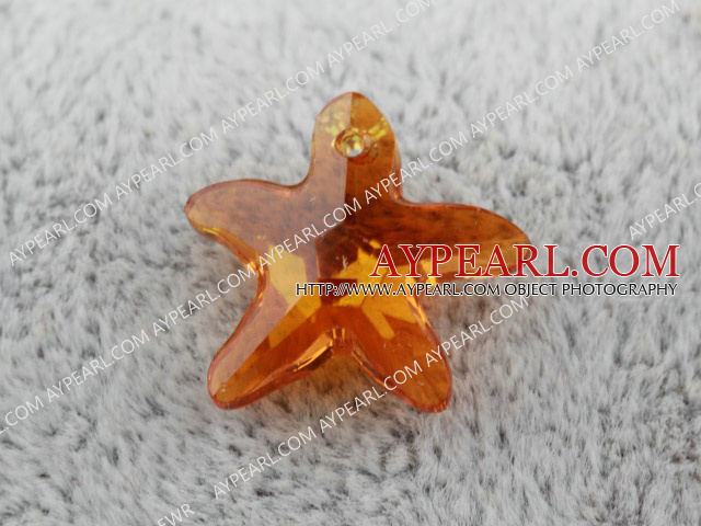 austrian crystal beads,16mm starfish,gold with bottom plated ,sold per pkg of 2