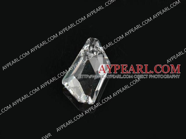 austrian crystal beads,18mm prismatic,white, sold per pkg of 2