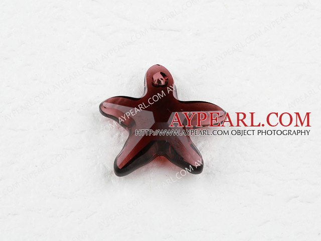 austrian crystal beads, 20mm starfish,garnet, sold per pkg of 2