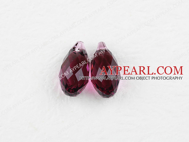 austrian crystal beads,17mm waterdrop,garnet,multidimensional,sold per pkg of 2