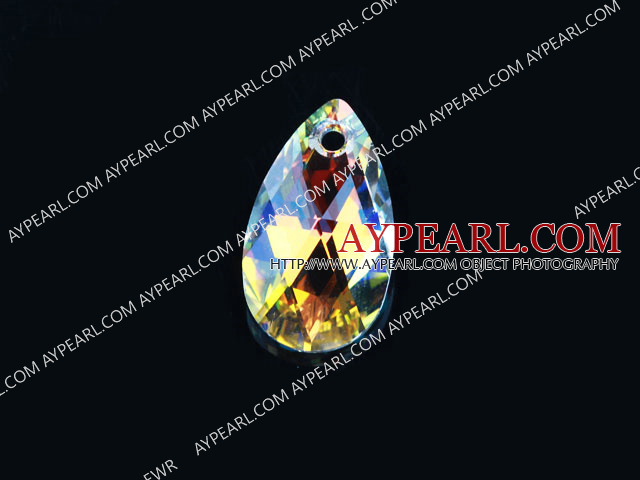 Austrian crystal beads, AB color, 22mm  tear drop shape. Sold per pkg of 2.