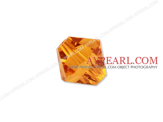 Austrian crystal beads, 4mm bicone gold. Sold per pkg of 1440