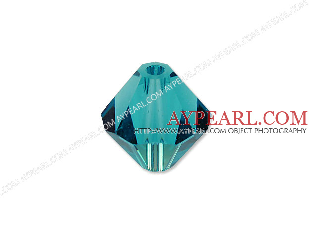 Austrian crystal beads, 4mm bicone ,emerald. Sold per pkg of 1440