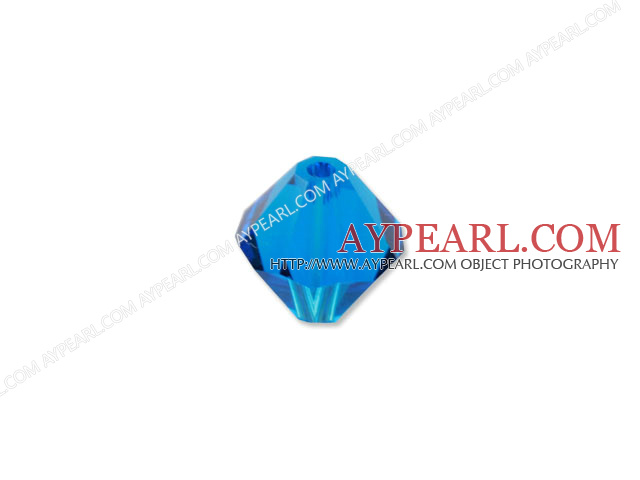 Austrian crystal beads, 4mm bicone ,blue. Sold per pkg of 1440