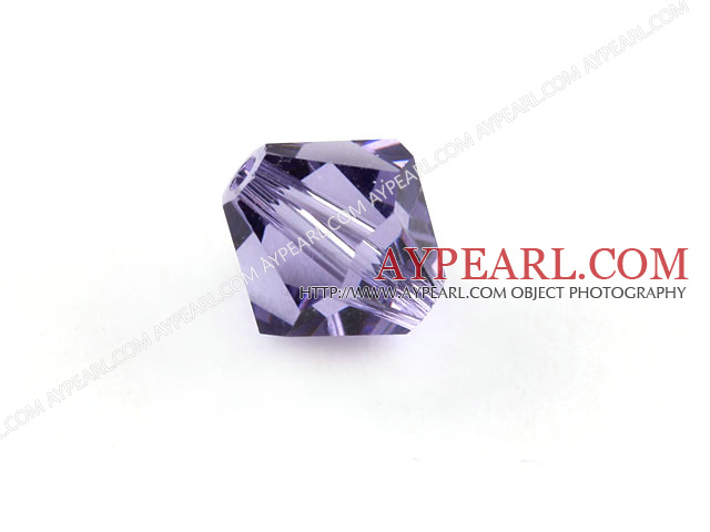 Austrian crystal beads, 4mm bicone,amethyst . Sold per pkg of 1440