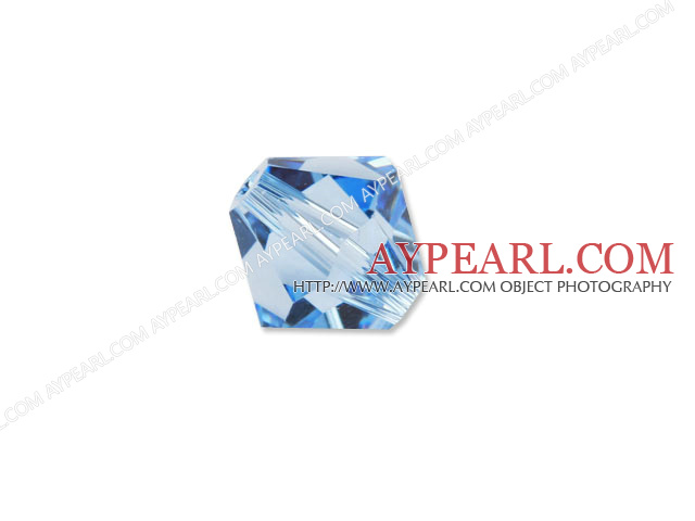 Austrian crystal beads, 5mm bicone,light blue. Sold per pkg of 720.