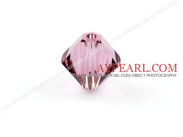 Austrian crystal beads, 5mm bicone,pink. Sold per pkg of 720.