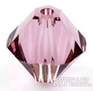 Austrain crystal beads, pink, 6mm bicone. Sold per pkg of 360.