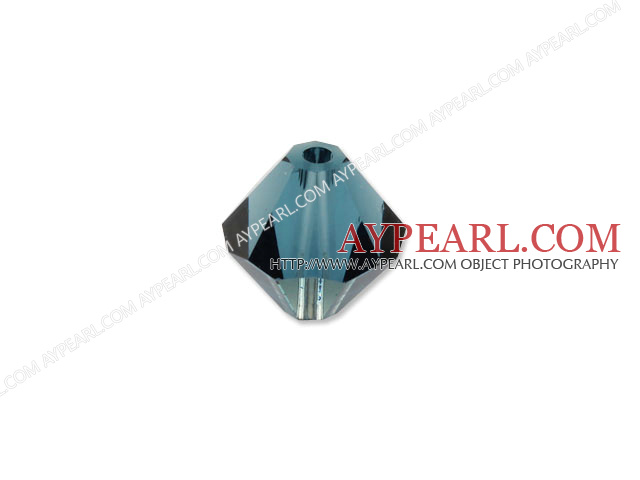 Austrain crystal beads, indicolite color, 8mm bicone. Sold per pkg of 360.