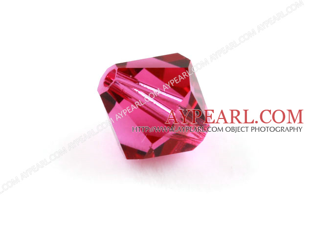 Austrain crystal beads, purplish red, 8mm bicone. Sold per pkg of 360.