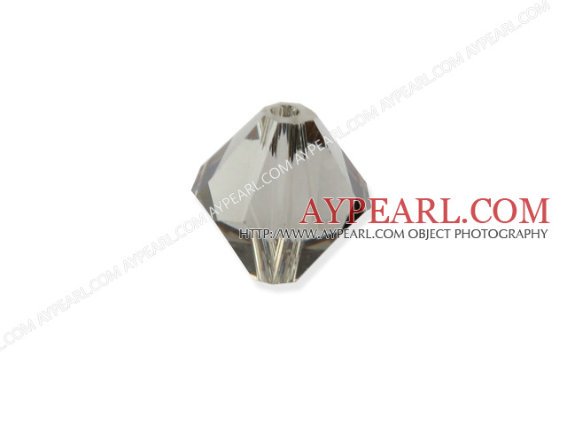 Austrain crystal beads, gray, 8mm bicone. Sold per pkg of 360.