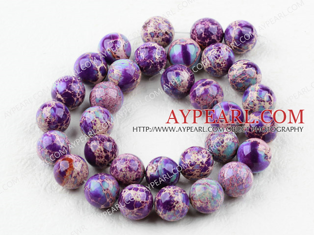 Imperial jasper beads,purple,12mm round. Sold per 15.16-inch strand