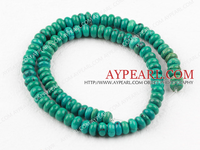 natural turquoise beads,5*8mm abacus,green, sold per 15.75-inch strand