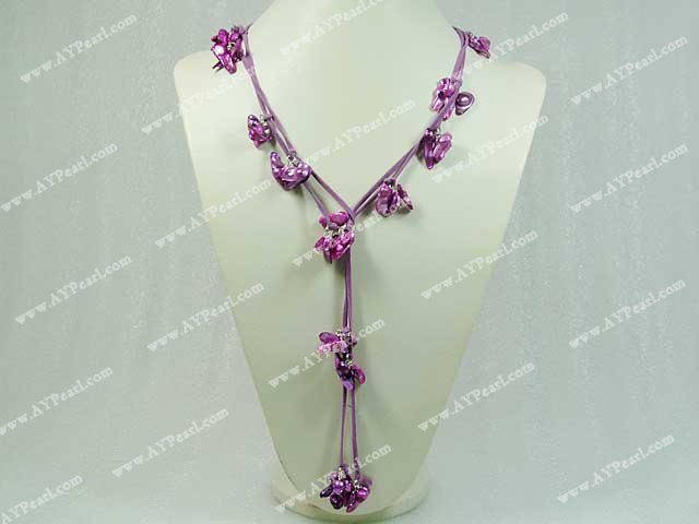 dyed pearl necklace