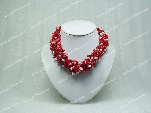 coral pearl necklace