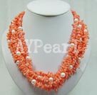 Wholesale Jewelry-coral pearl necklace