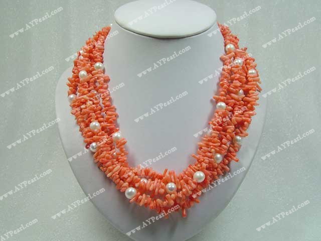 coral pearl necklace